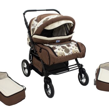 Carucior Pentru Gemeni MyKids Duet Brown