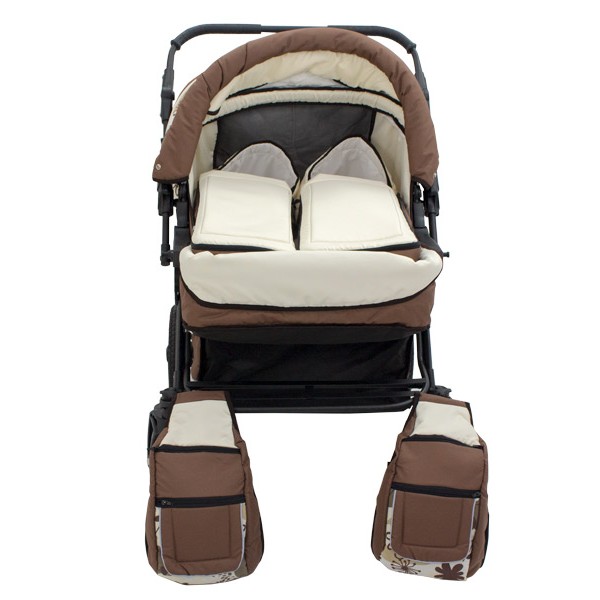 Carucior Pentru Gemeni MyKids Duet Brown