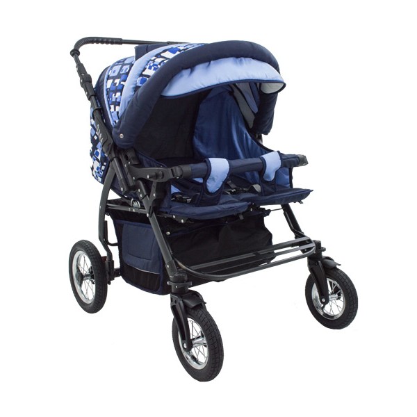 Carucior Pentru Gemeni MyKids Duet Blue