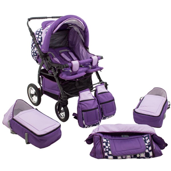 Carucior Pentru Gemeni MyKids Duet Purple