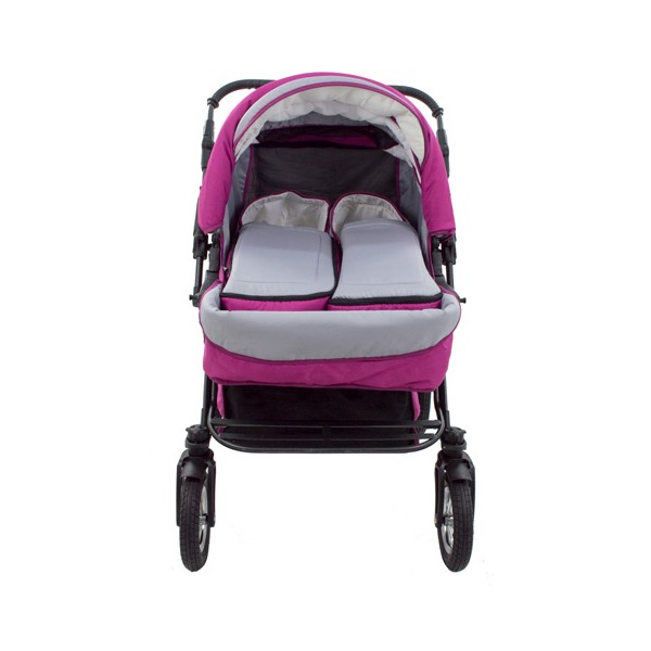Carucior Pentru Gemeni MyKids Duet Pink