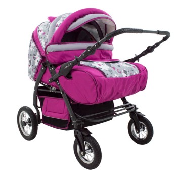 Carucior Pentru Gemeni MyKids Duet Pink