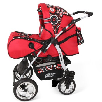 Carucior Copii 3 In 1 Kunert Volver Rosu-Cerculete