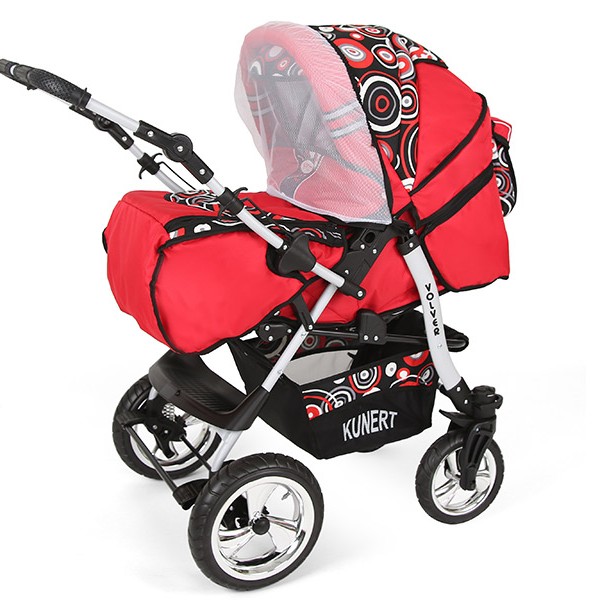 Carucior Copii 2 In 1 Kunert Volver Rosu-Cerculete