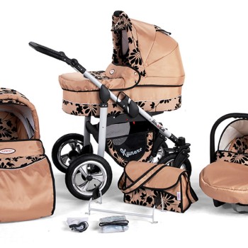 Carucior Copii 3 In 1 Kunert Silver Crem