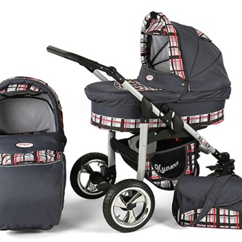 Carucior Copii 2 In 1 Kunert Silver Gri