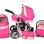 Carucior Copii 3 In 1 Kunert Silver Pink