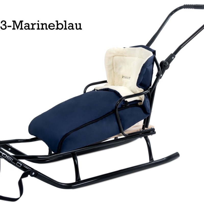 Sanie copii cu sac polar Oslo LoliBebe Bleumarin