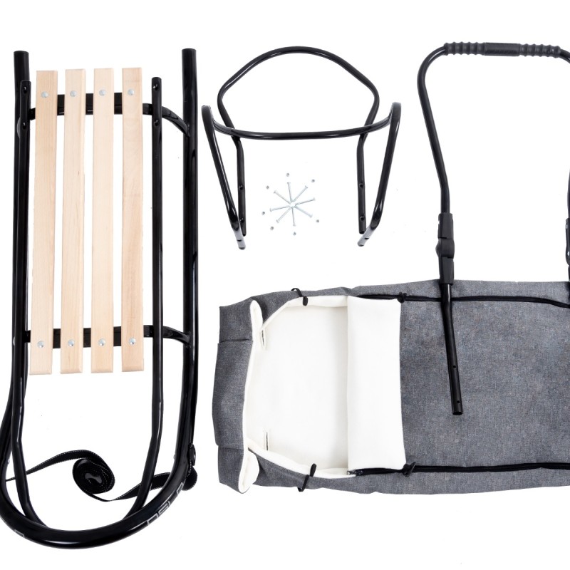 Sanie copii cu sac polar Oslo LoliBebe Bleumarin