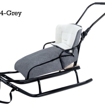 Sanie copii cu sac polar Oslo LoliBebe Grey