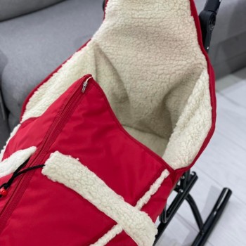 Sanie copii cu sac imblanit Oslo LoliBebe Red