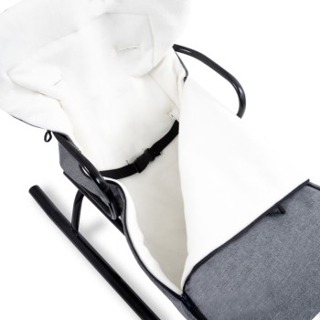 Sanie copii cu sac polar Oslo LoliBebe Black