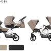 Carucior 3 in 1 pentru gemeni Bebetto 42 For Two