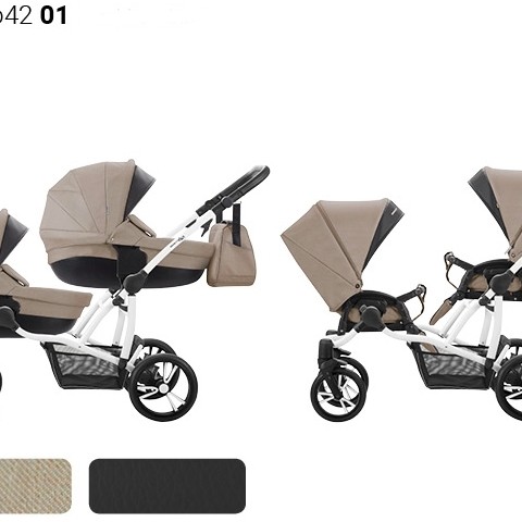 Carucior 3 in 1 pentru gemeni Bebetto 42 For Two