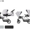 Carucior 3 in 1 pentru gemeni Bebetto 42 For Two