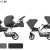 Carucior 3 in 1 pentru gemeni Bebetto 42 For Two