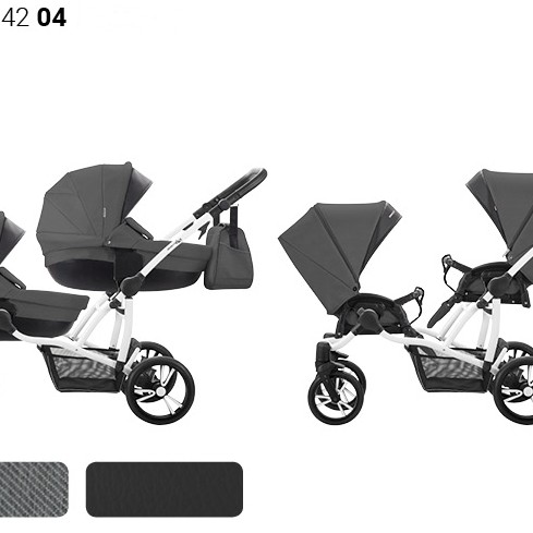 Carucior 3 in 1 pentru gemeni Bebetto 42 For Two