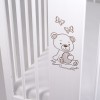 Patut din lemn alb cu laterala culisanta si saltea COCOS LoliBebe