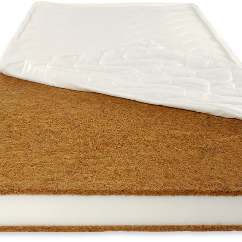 Patut din lemn alb cu laterala culisanta si saltea COCOS LoliBebe