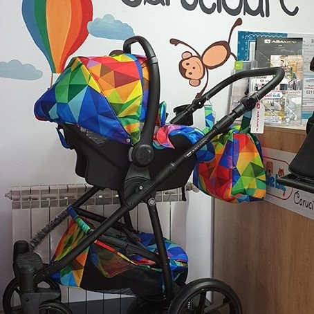 Carucior copii 3 in 1 Hybryd Adamex Rainbow Y123