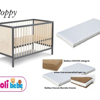 Patut pentru copii Poppy cu Saltea COCOS 10 cm