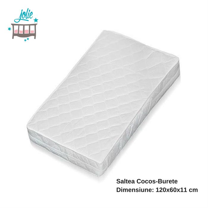 Jolie – Saltea Cocos-Burete pentru patut, 120×60 cm