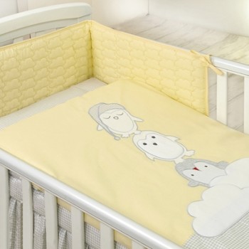 JOLIE-66848/66675 SET LENJERIE DELUXE 4 PIESE GALBEN,PINGUINI                               