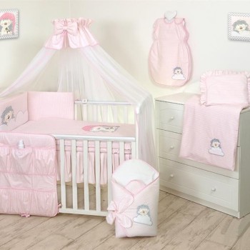 JOLIE-66854/66855 LENJERIE DELUXE 4 PIESE ROZ,ARICI     
