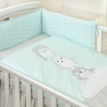 JOLIE-66674- SET LENJERIE DELUXE 3 PIESE MINT,PINGUINI     
