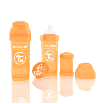 Biberon Anti-colici 260 ml Twistshake Portocaliu