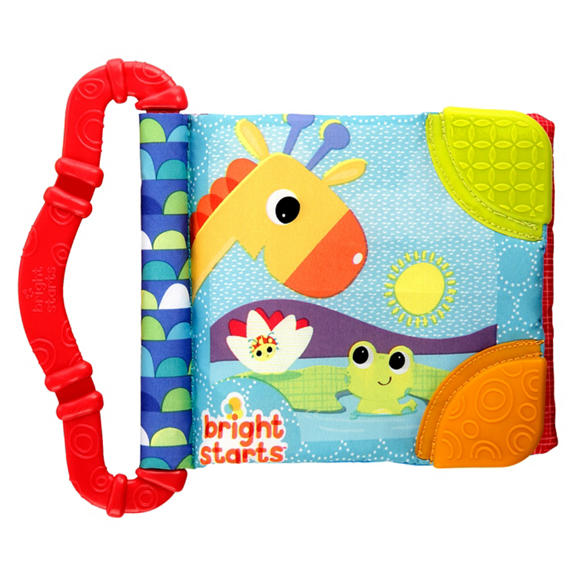 Bright Starts-8475R Jucaria Rontaie si Invata Teethe&Read Rosu