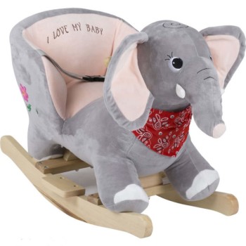 Babygo-BGO-9108-Balansoar Cu Sunete Elefantul Curios