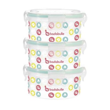 BADABULLE-B004000 Set 3 boluri ermetice pentru pastrarea hranei