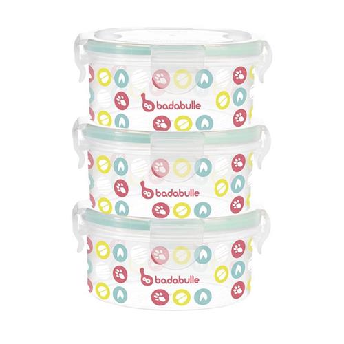 BADABULLE-B004000 Set 3 boluri ermetice pentru pastrarea hranei