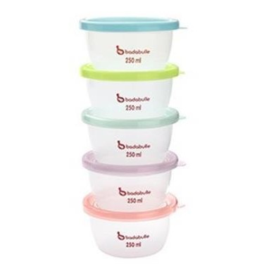 BADABULLE-B004303 Set 5 boluri pentru pastrarea alimentelo