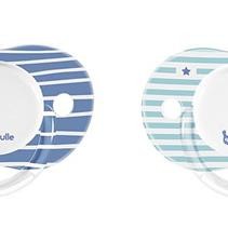 BADABULLE–B011006 Set 2 suzete ortodontice reversibile 12-36 luni All stars Boy Set 2 suzete ortodontice reversibile 12-36 luni All stars Boy