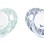 BADABULLE-B011220 Set 2 suzete fosforescente 0-6 luni Cloud Dream