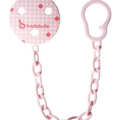 BADABULLE-B011402 Lant pentru suzeta Pink Dots