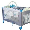Babygo-Bgo-4404-Patut Pliant Cu 2 Nivele Sleepwell Blue