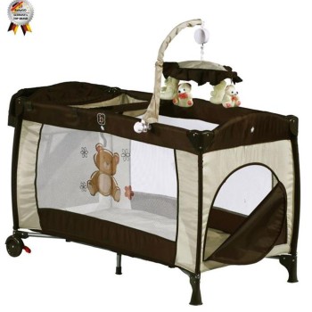 Babygo-Patut Pliant Cu 2 Nivele Si Mini-Carusel Sleeper Deluxe Maro