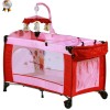 Babygo-Patut Pliant Cu 2 Nivele Si Mini-Carusel Sleeper Deluxe Roz