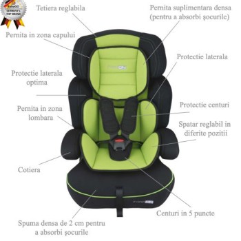 Babygo-Scaun Auto Freemove Green