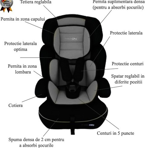 Baby go-Scaun Auto Freemove Grey