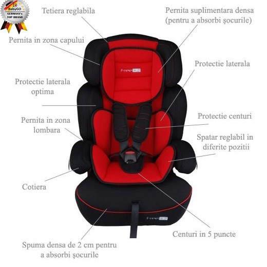 Babygo-Scaun Auto Freemove Red