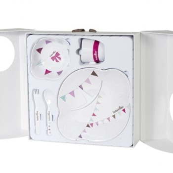 Babymoov-A005505-Set Complet Pentru Hranire Party Lunch Roz