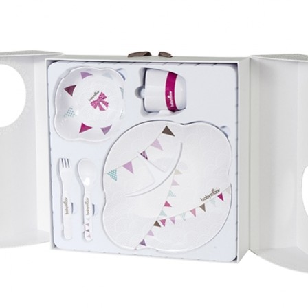 Babymoov-A005505-Set Complet Pentru Hranire Party Lunch Roz