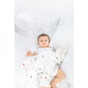 Babymoov-A021008 Paturica Din Muselina Cu Design Rock