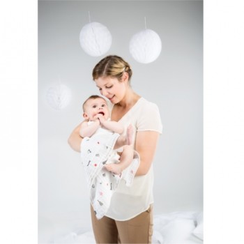 Babymoov-A021008 Paturica Din Muselina Cu Design Rock