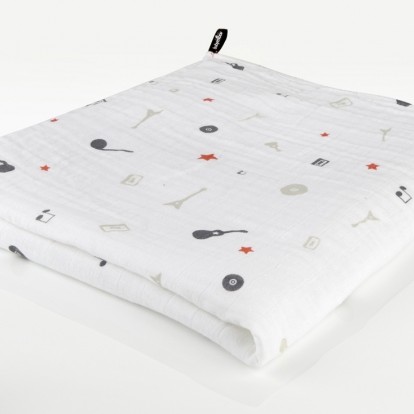 Babymoov-A021008 Paturica Din Muselina Cu Design Rock