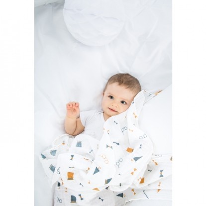 Babymoov-A021010 Paturica Din Muselina Cu Design Dandy